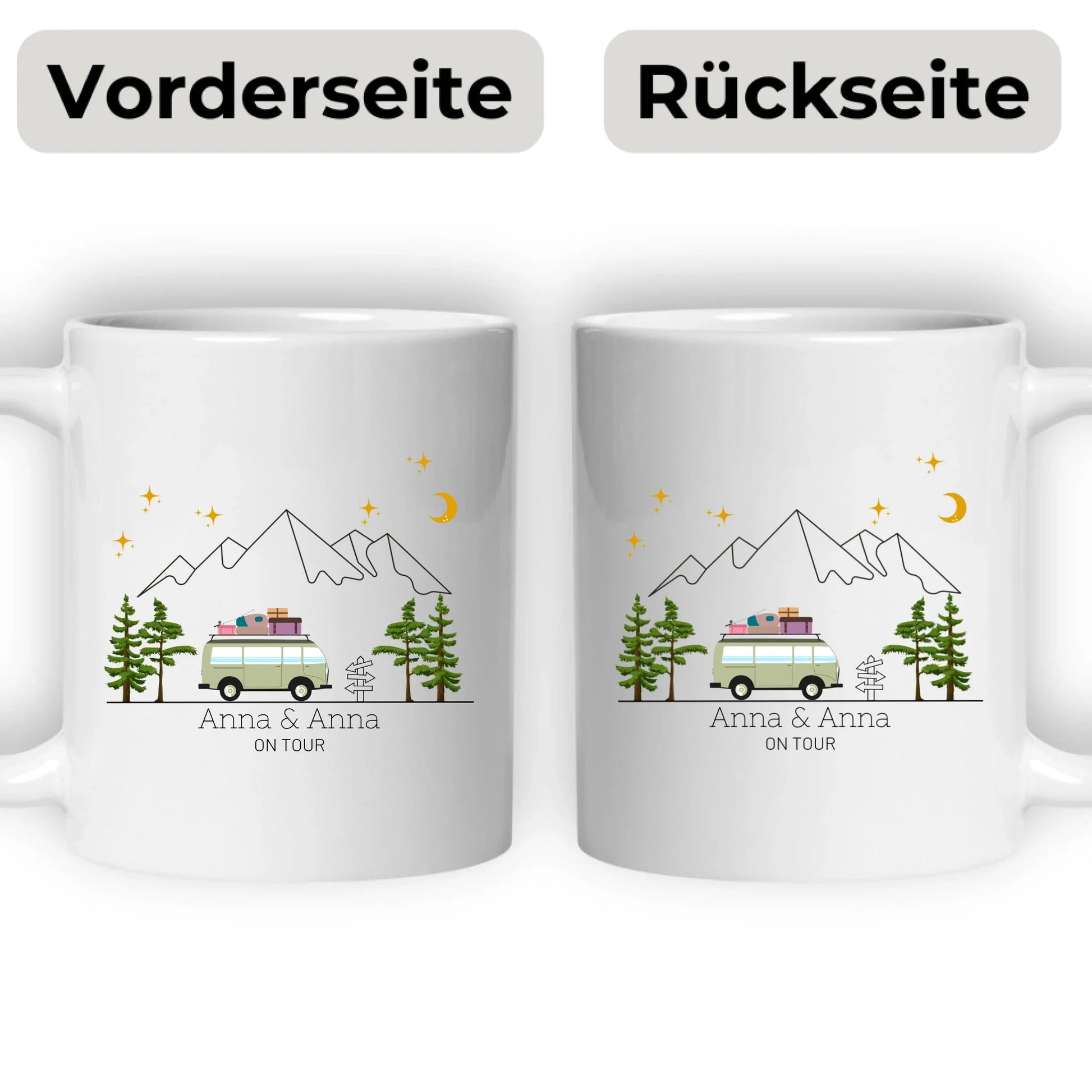 Bunter Reisecamper mit Gepäck Little Mathilda Little Mathilda Emaille Tasse