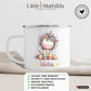 Einhorn Tasse: Personalisierte Kindertasse mit Namen Little Mathilda Little Mathilda Emaille Tasse