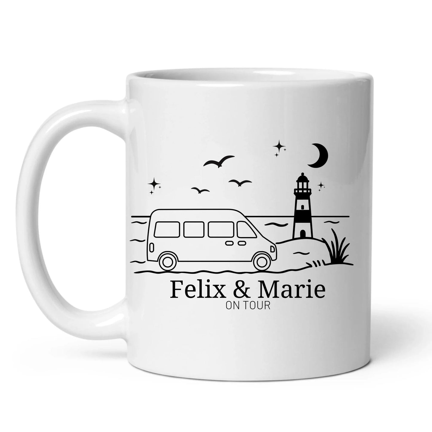 Emaille Camping Tasse Kastenwagen am Meer Little Mathilda Little Mathilda Emaille Tasse