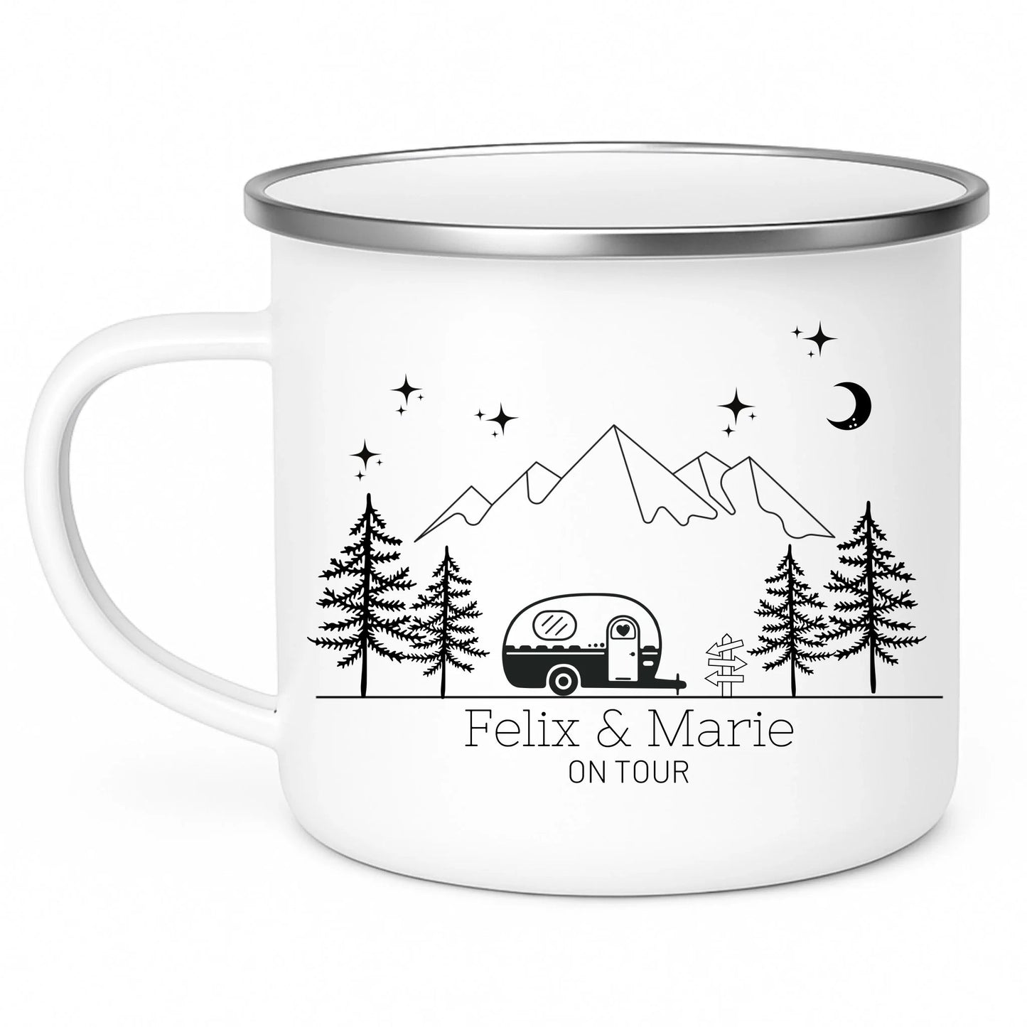 Emaille Camping Tasse Liebesanhänger Little Mathilda Little Mathilda Emaille Tasse