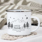 Emaille Camping Tasse mit vintage Wohnmobil Little Mathilda Little Mathilda Emaille Tasse