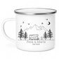 Emaille Camping Tasse mit vintage Wohnmobil Little Mathilda Little Mathilda Emaille Tasse
