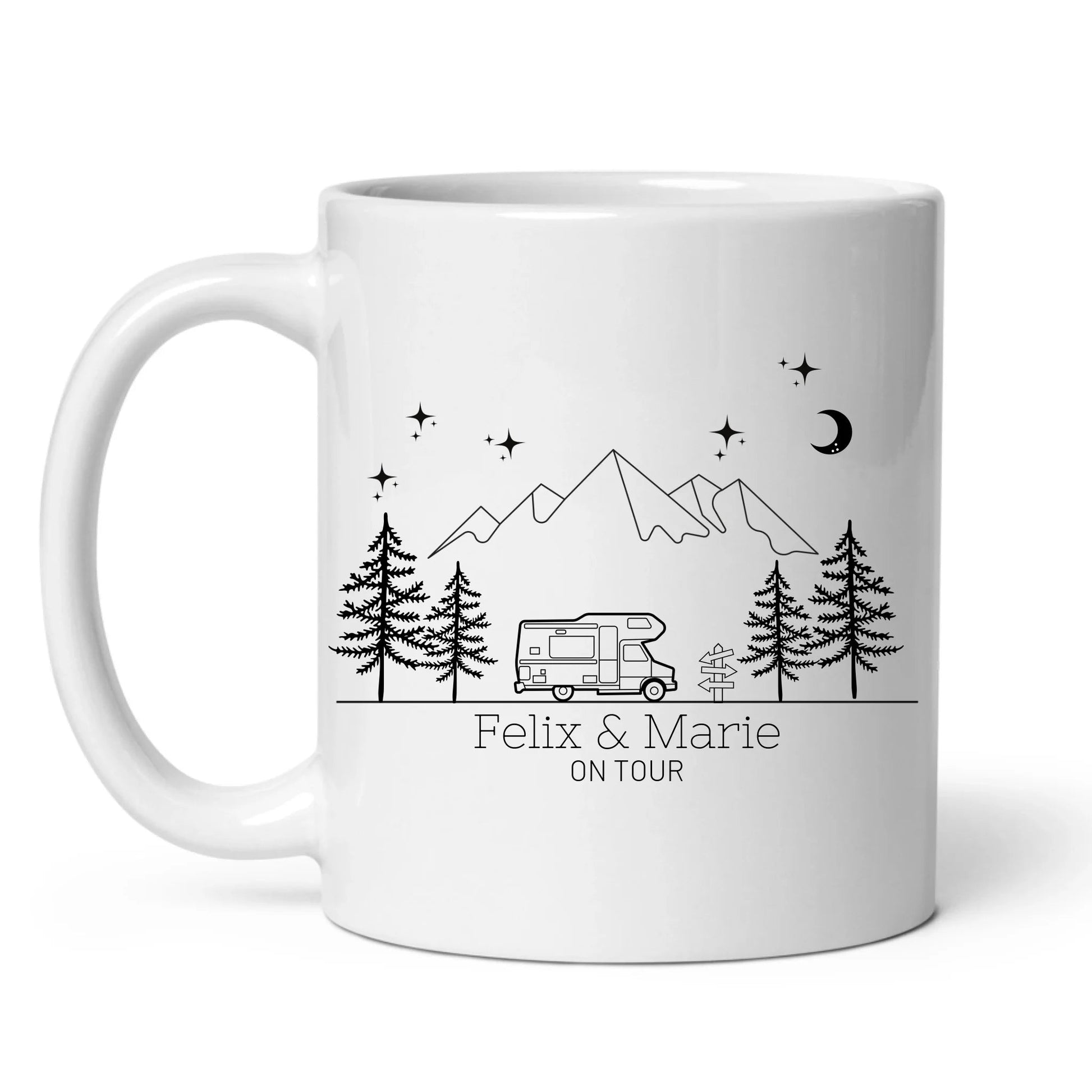 Emaille Camping Tasse mit vintage Wohnmobil Little Mathilda Little Mathilda Emaille Tasse