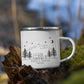 Emaille Camping Tasse mit Wohnmobil Illustration Little Mathilda Little Mathilda Emaille Tasse
