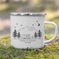 Emaille Camping Tasse mit Wohnmobil Illustration Little Mathilda Little Mathilda Emaille Tasse