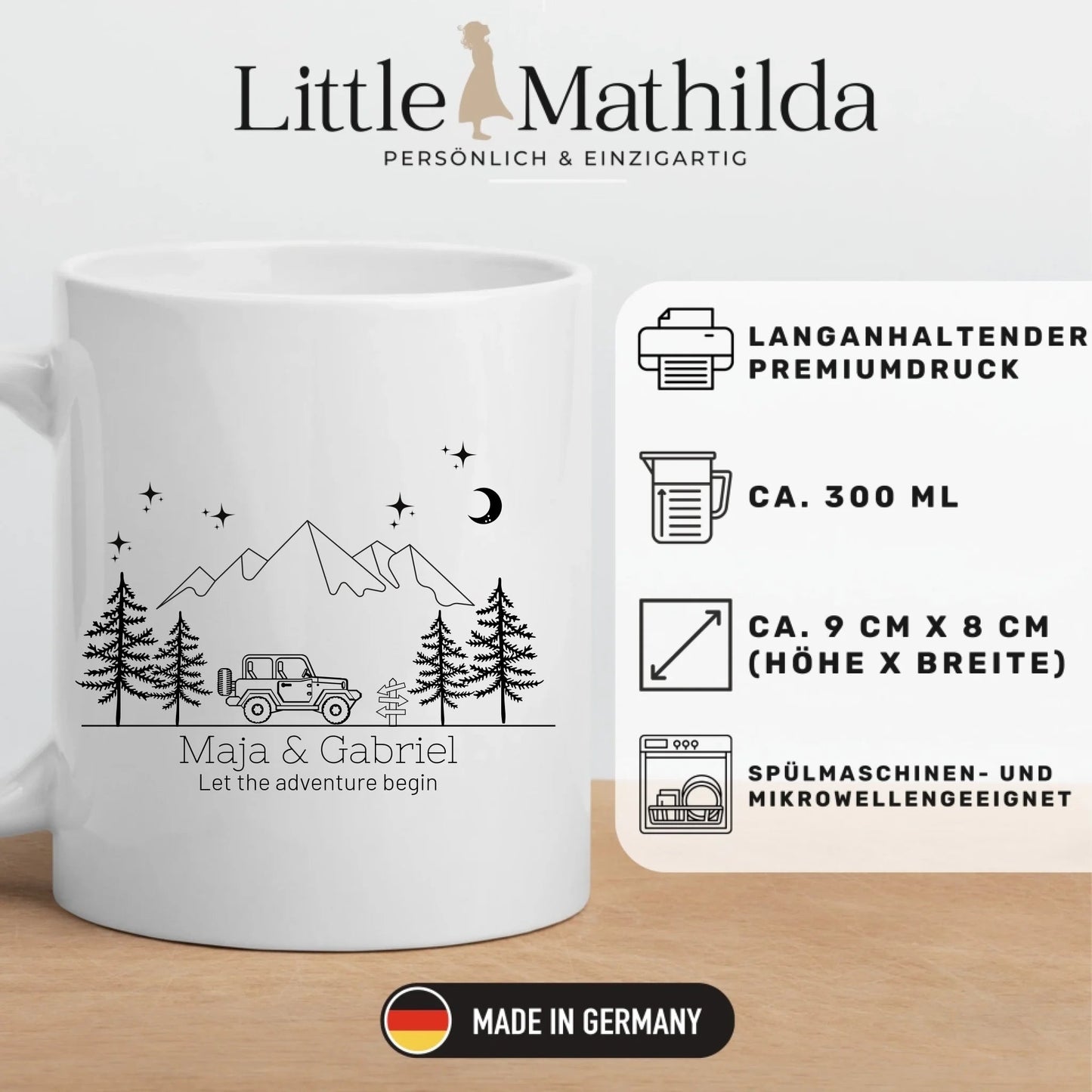 Emaille Camping Tasse Offroad Buddy Little Mathilda Little Mathilda Emaille Tasse