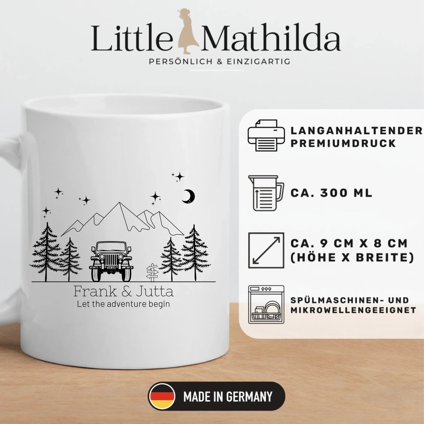 Emaille Camping Tasse Offroad Little Mathilda Little Mathilda Emaille Tasse