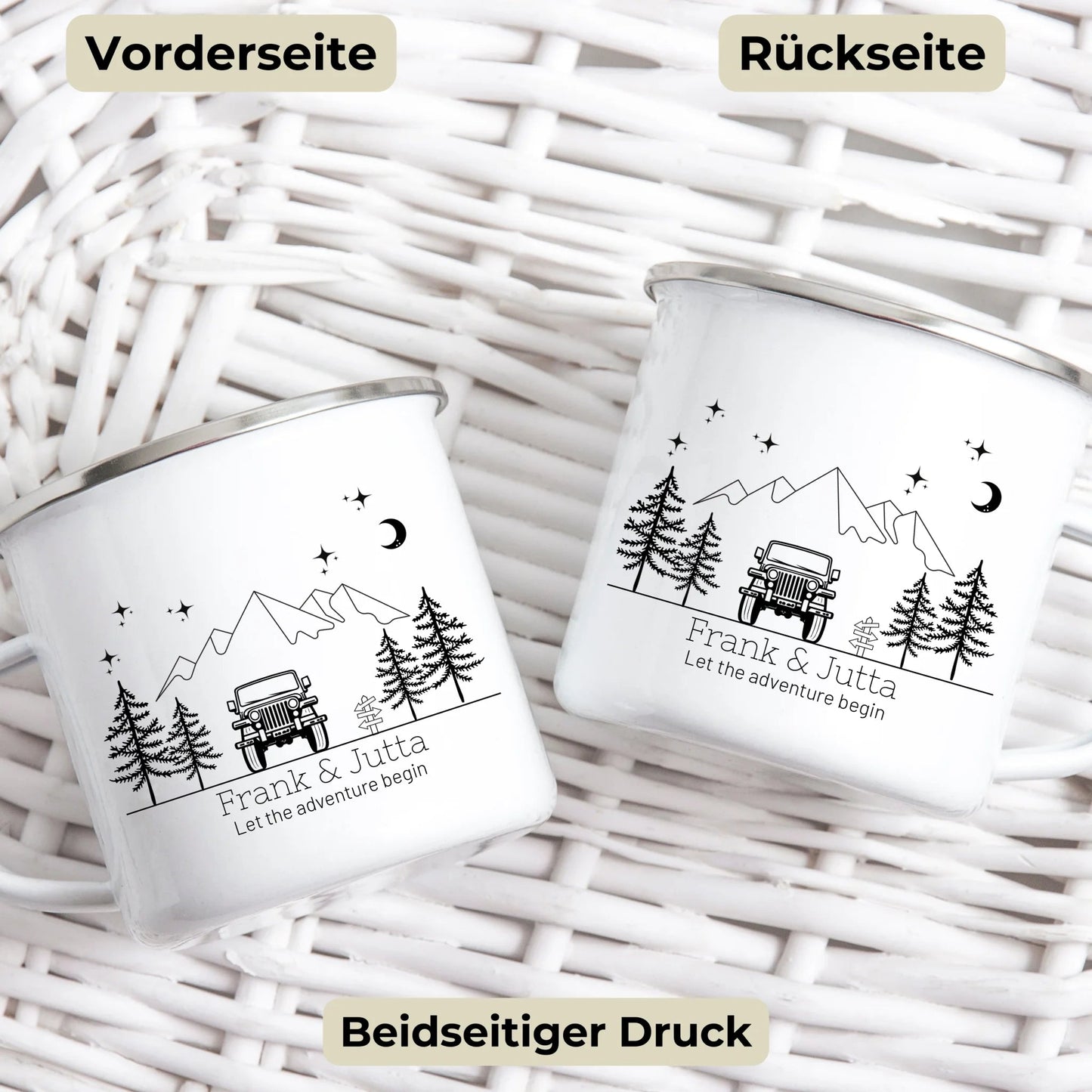 Emaille Camping Tasse Offroad Little Mathilda Little Mathilda Emaille Tasse