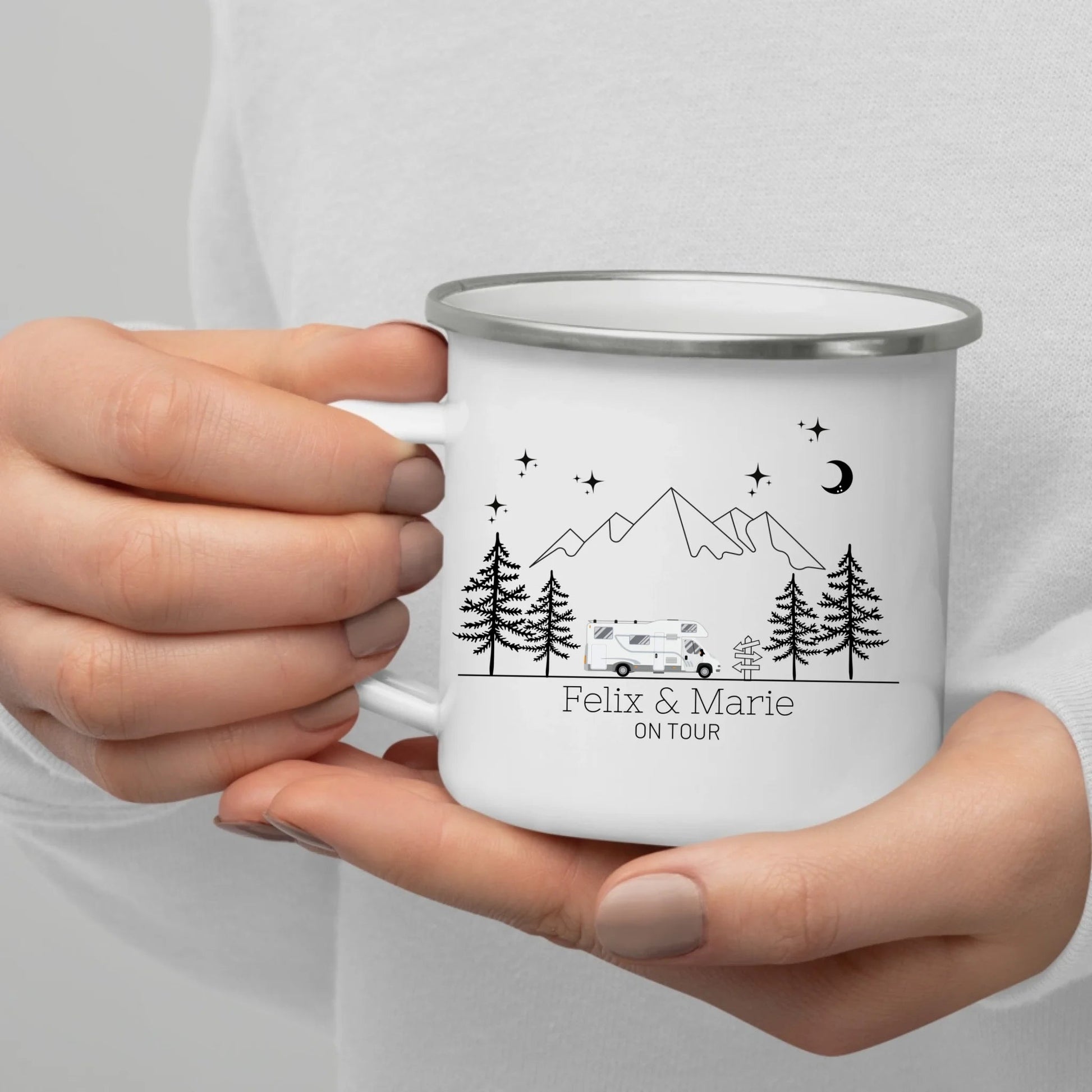 Emaille Camping Tasse realistisches Wohnmobil Little Mathilda Little Mathilda Emaille Tasse