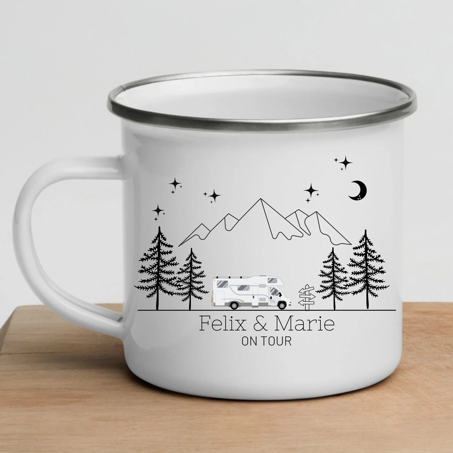 Emaille Camping Tasse realistisches Wohnmobil Little Mathilda Little Mathilda Emaille Tasse