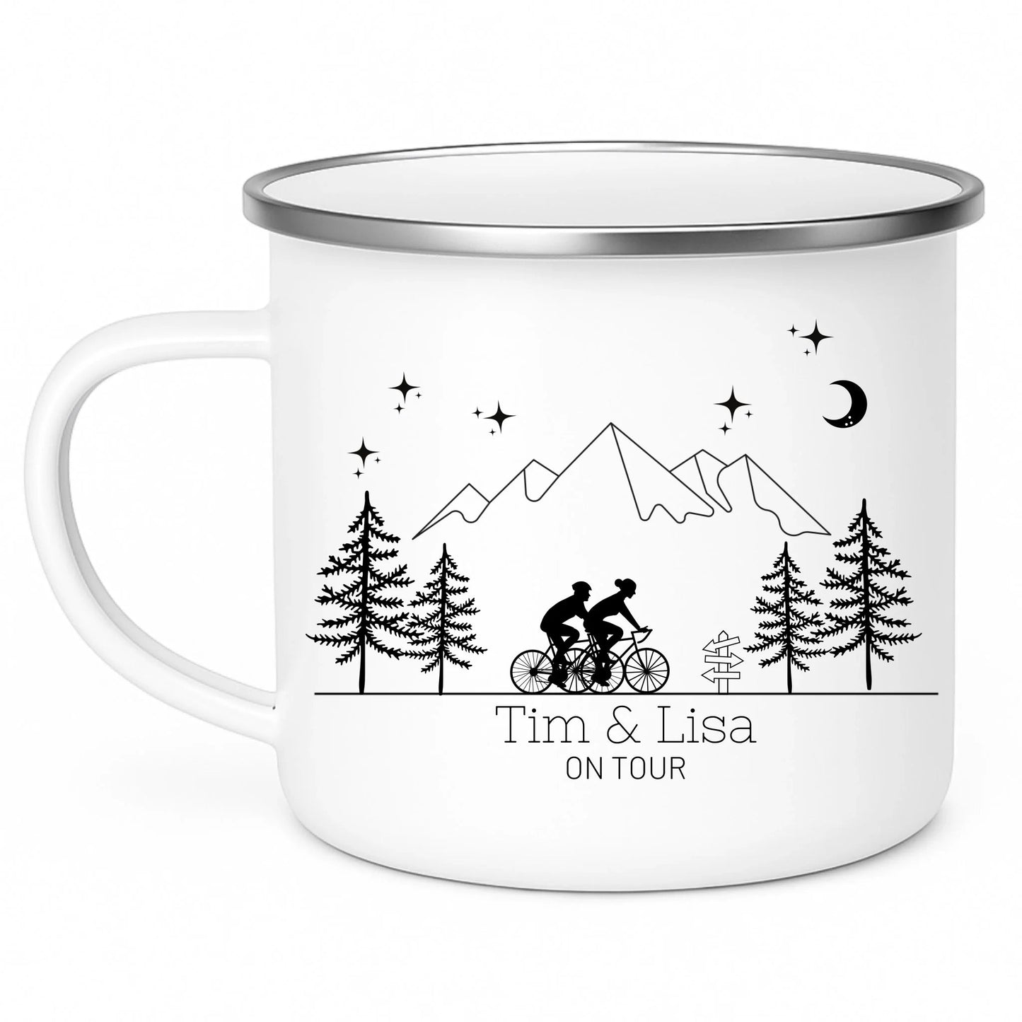 Emaille Camping Tasse Rennrad Fahrer Little Mathilda Little Mathilda Emaille Tasse