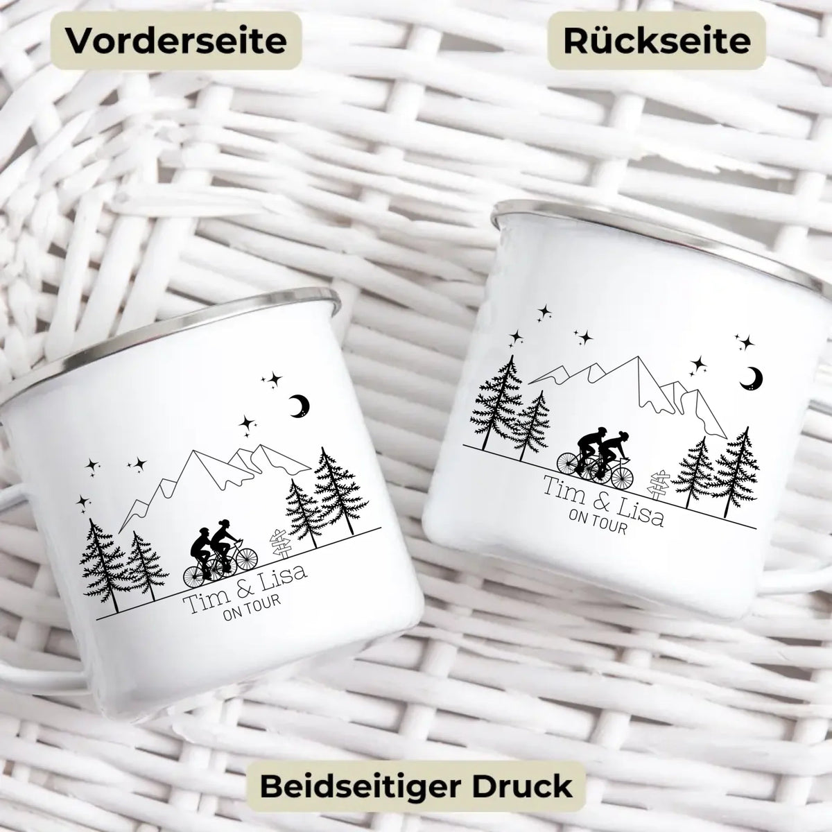 Emaille Camping Tasse Rennrad Fahrer Little Mathilda Little Mathilda Emaille Tasse