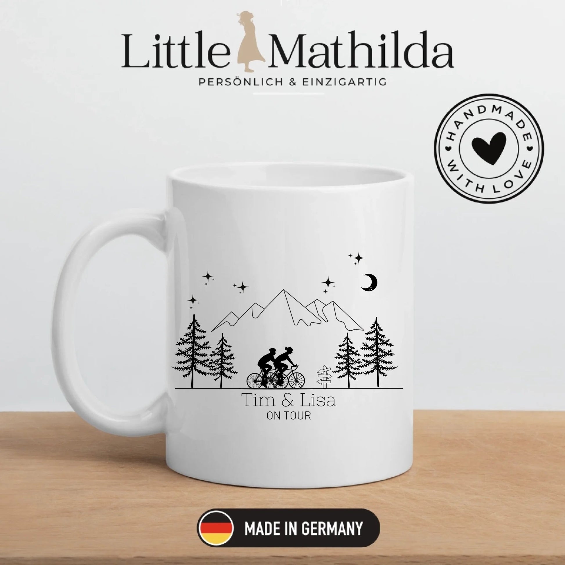 Emaille Camping Tasse Rennrad Fahrer Little Mathilda Little Mathilda Emaille Tasse