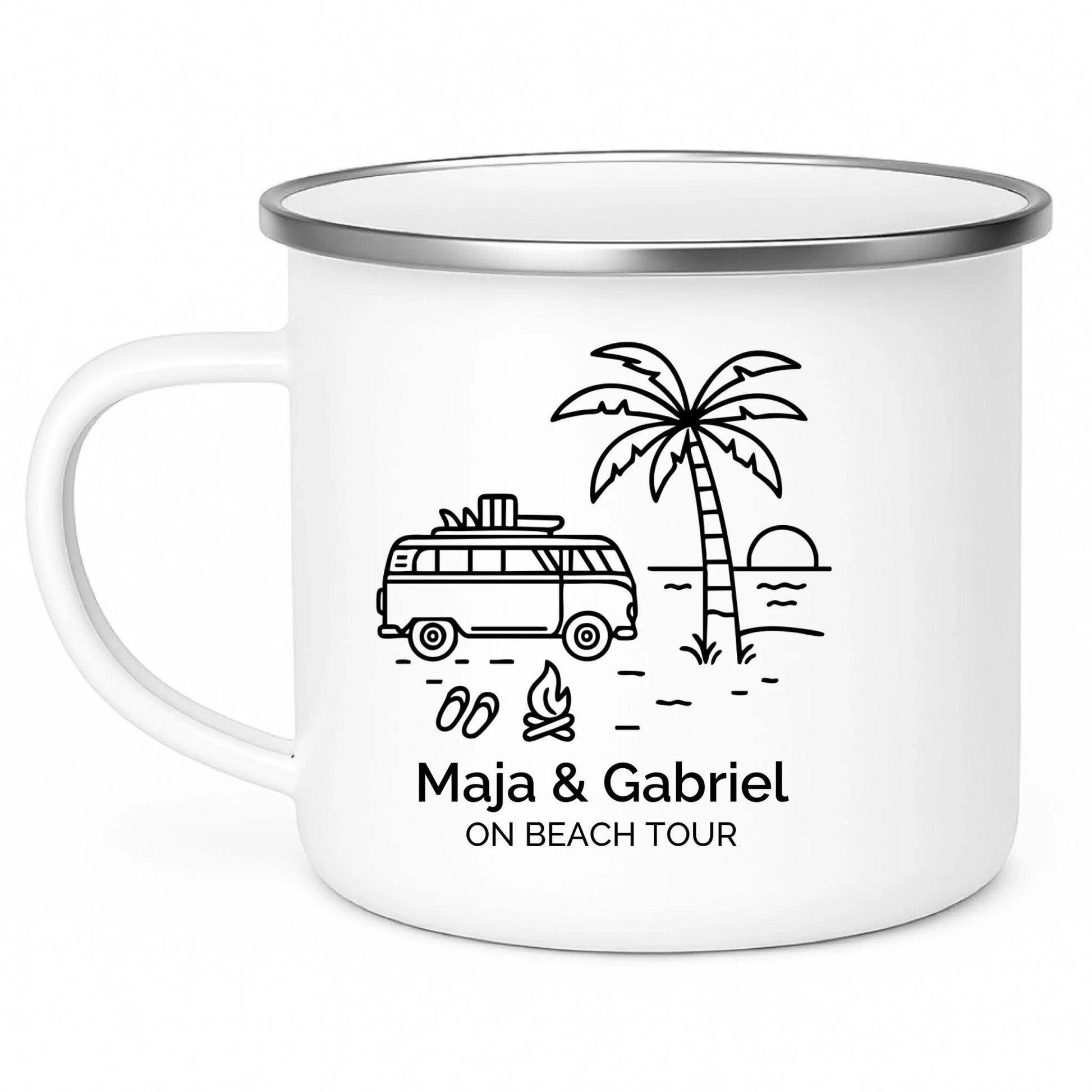 Emaille Camping Tasse Sommerurlaub Little Mathilda Little Mathilda Emaille Tasse