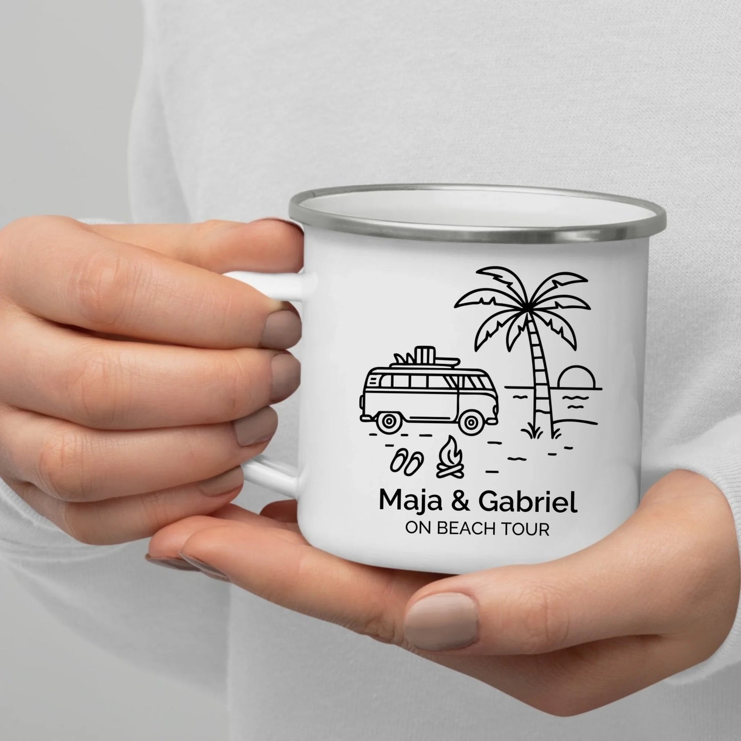 Emaille Camping Tasse Sommerurlaub Little Mathilda Little Mathilda Emaille Tasse