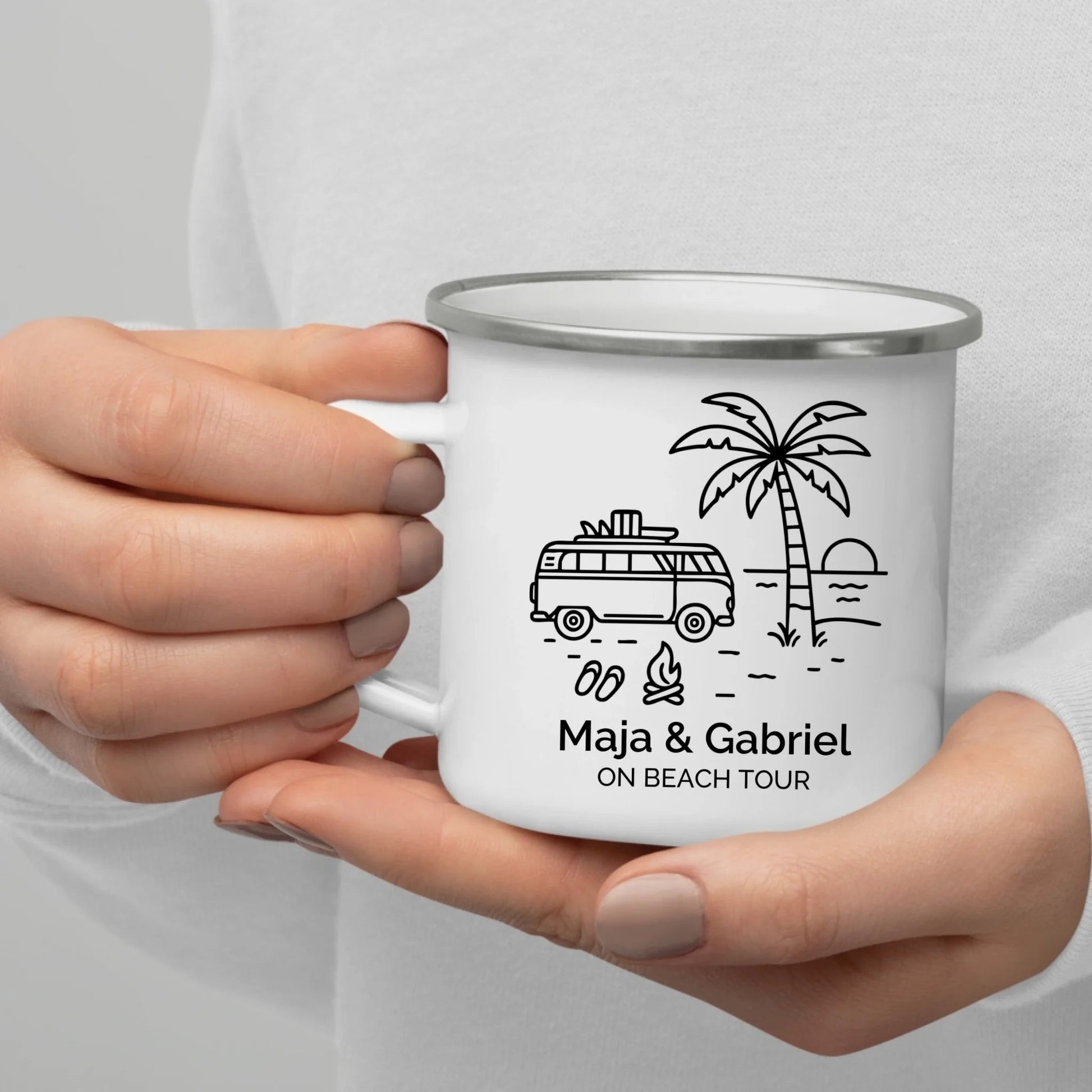 Emaille Camping Tasse Sommerurlaub Little Mathilda Little Mathilda Emaille Tasse