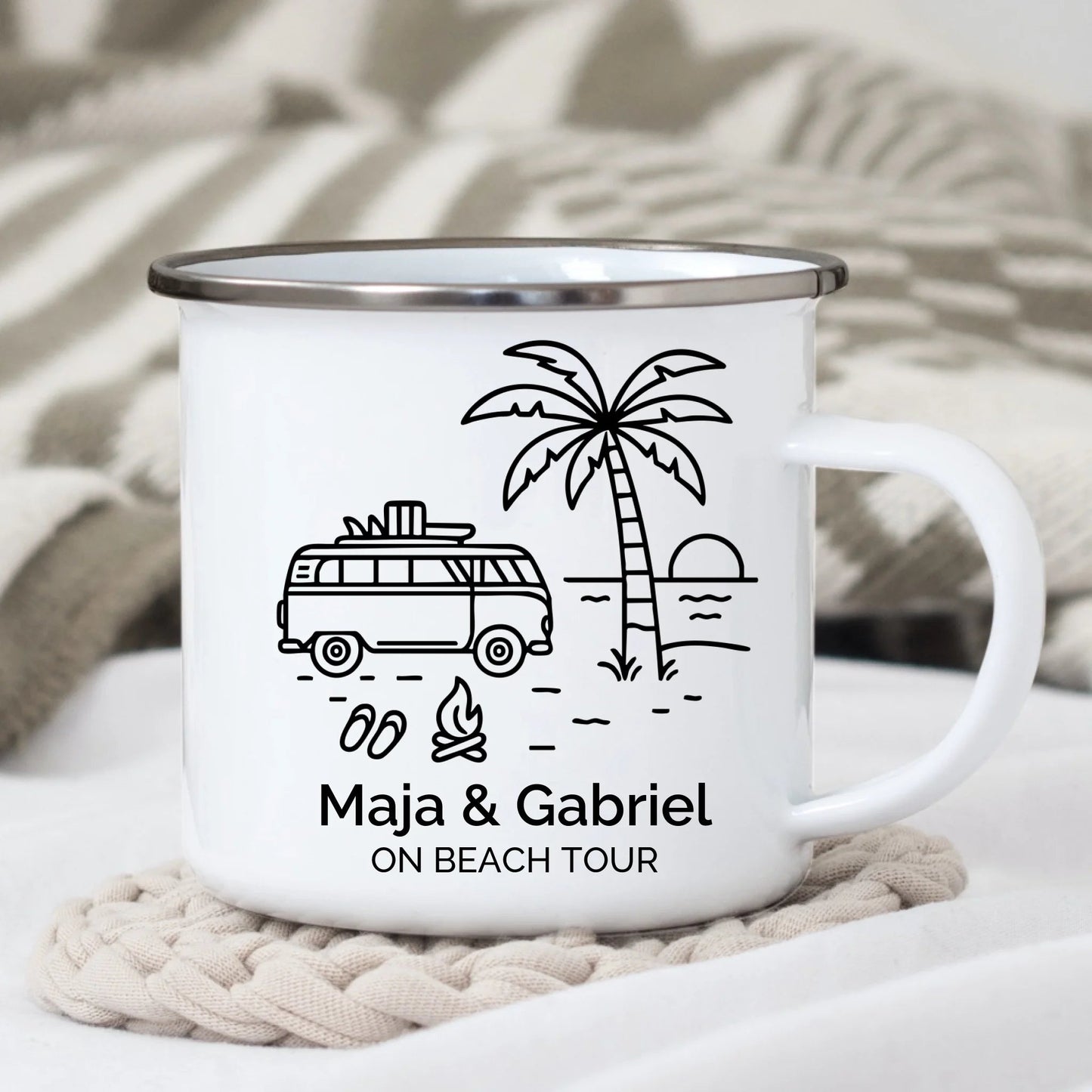 Emaille Camping Tasse Sommerurlaub Little Mathilda Little Mathilda Emaille Tasse