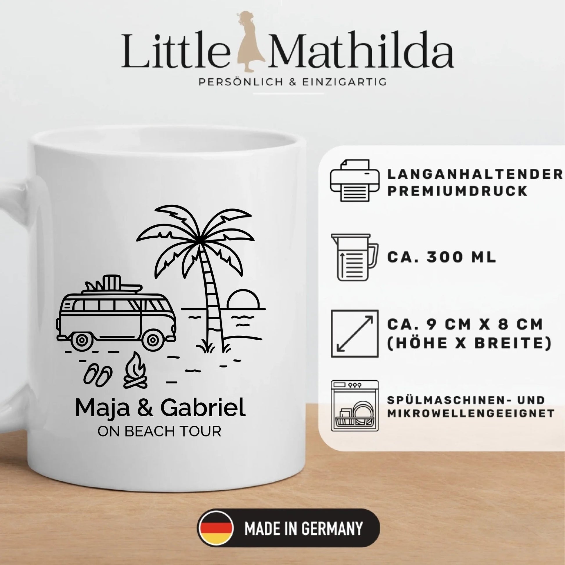 Emaille Camping Tasse Sommerurlaub Little Mathilda Little Mathilda Emaille Tasse