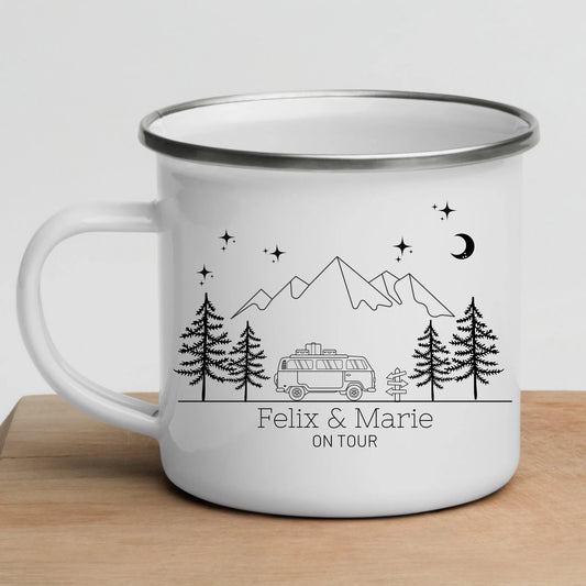 Emaille Camping Tasse Urlaubscamper Little Mathilda Little Mathilda Emaille Tasse