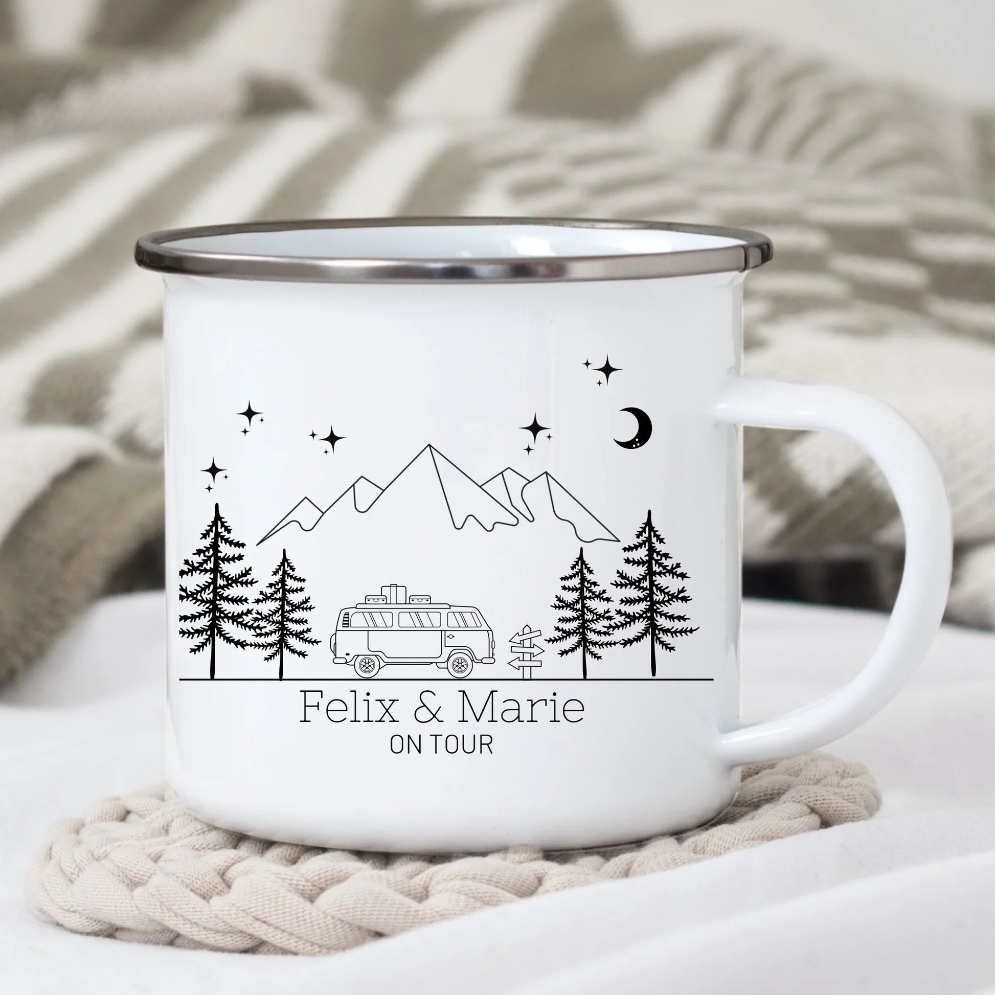 Emaille Camping Tasse Urlaubscamper Little Mathilda Little Mathilda Emaille Tasse