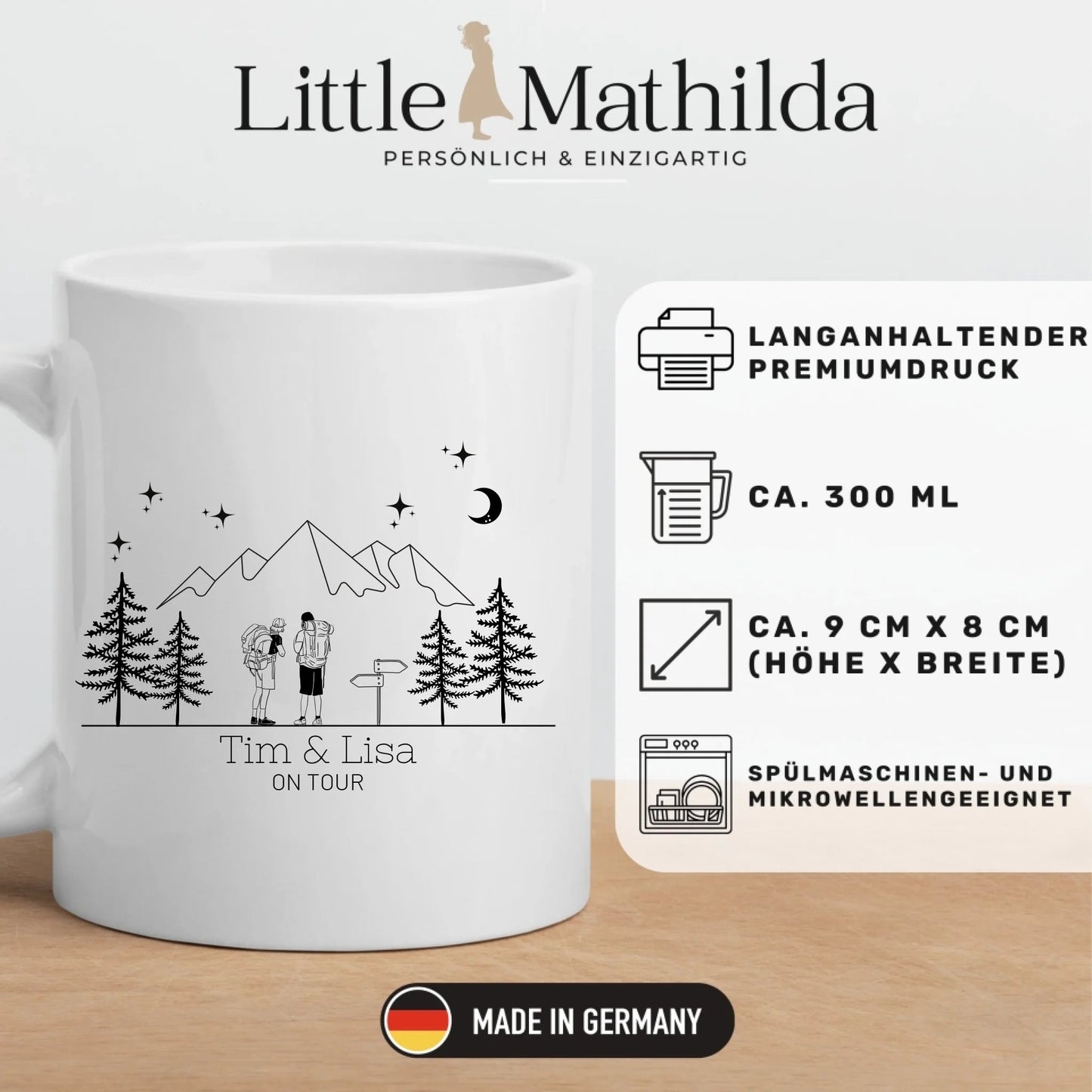 Emaille Camping Tasse Wanderer Little Mathilda Little Mathilda Emaille Tasse