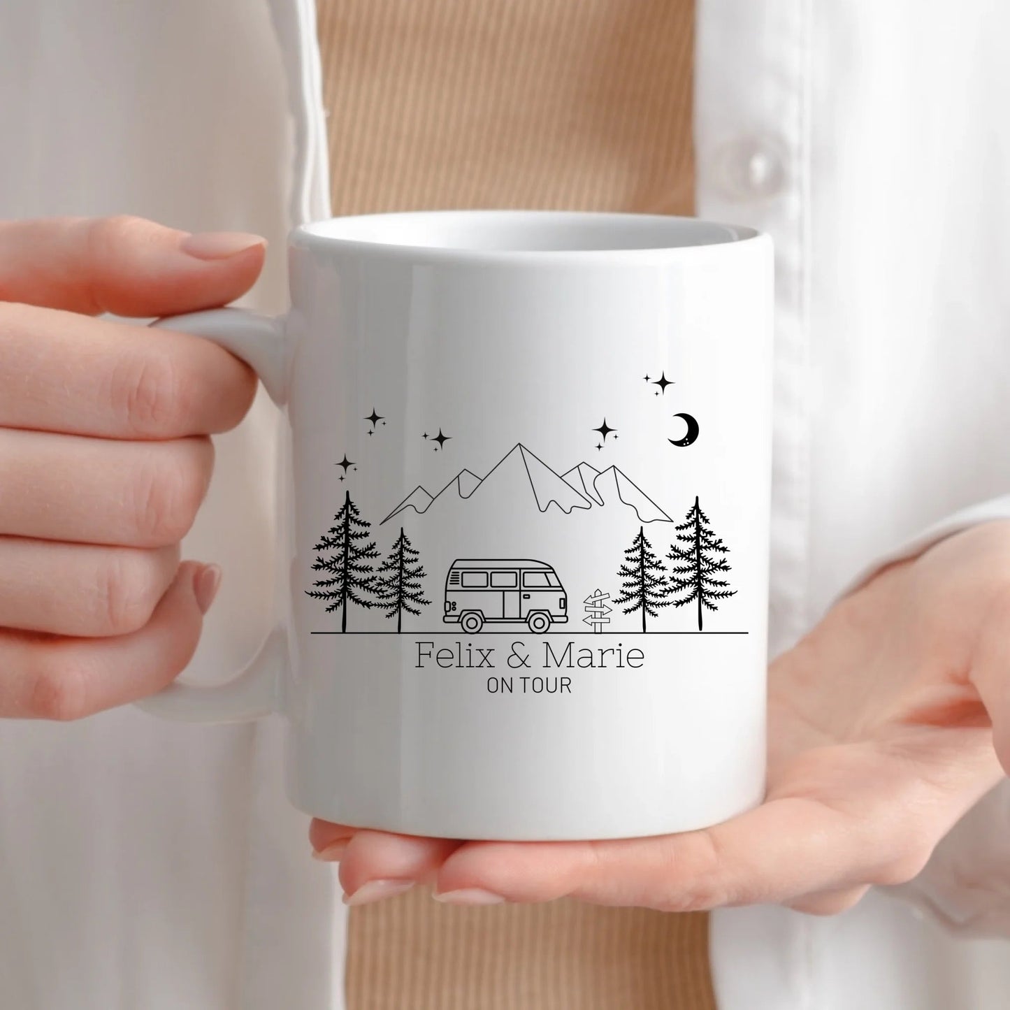 Emaille Camping Tasse Wohnmobil Illustration Little Mathilda Little Mathilda Emaille Tasse