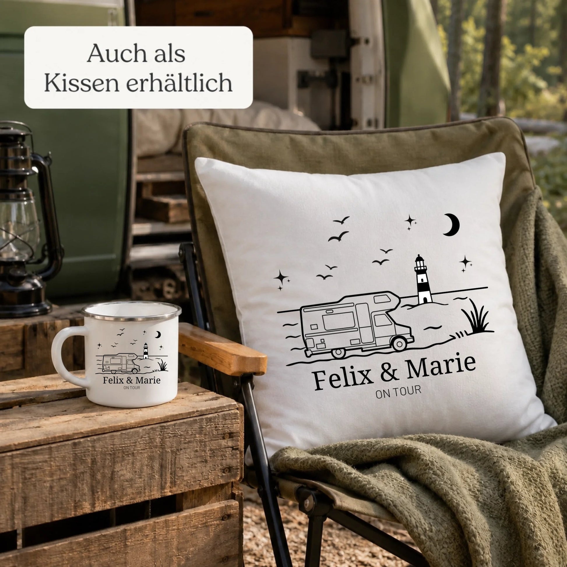 Personalisierte Emaille Camping Tasse Urlaubscamper copy von Little Mathilda ab €19.99