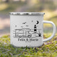 Emaille Camping Tasse Wohnwagen am Meer Little Mathilda Little Mathilda Emaille Tasse