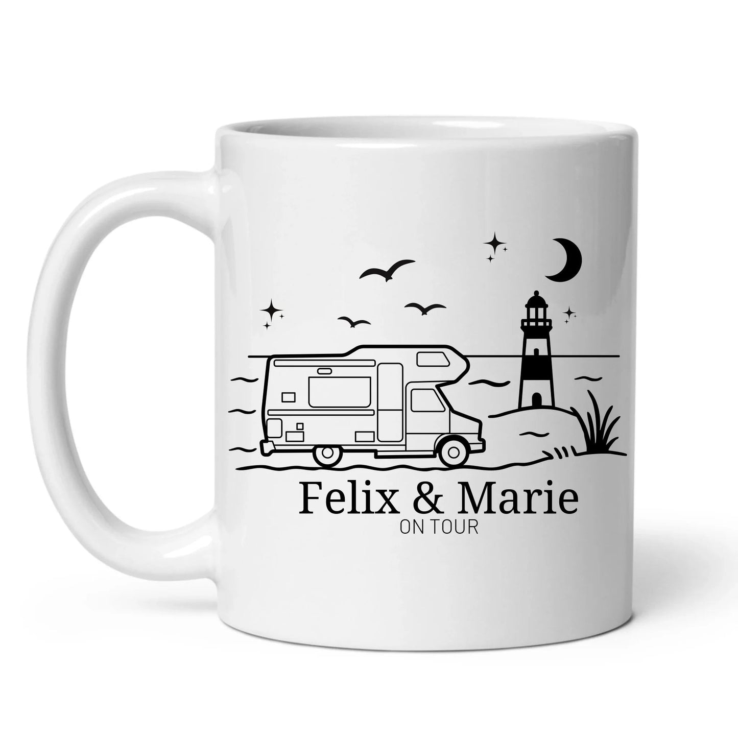 Emaille Camping Tasse Wohnwagen am Meer Little Mathilda Little Mathilda Emaille Tasse