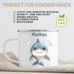 Emaille Kindertasse mit Namen personalisiert, Meerestiere Wal und Hai Little Mathilda Little Mathilda Emaille Tasse