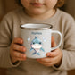 Emaille Kindertasse mit Namen personalisiert, Meerestiere Wal und Hai Little Mathilda Little Mathilda Emaille Tasse