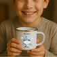 Emaille Kindertasse mit Namen personalisiert, Meerestiere Wal und Hai Little Mathilda Little Mathilda Emaille Tasse