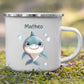 Emaille Kindertasse mit Namen personalisiert, Meerestiere Wal und Hai Little Mathilda Little Mathilda Emaille Tasse