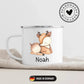Emaille Kindertasse Waldtiere mit Namen Little Mathilda Little Mathilda Emaille Tasse