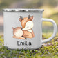 Emaille Kindertasse Waldtiere mit Namen Little Mathilda Little Mathilda Emaille Tasse