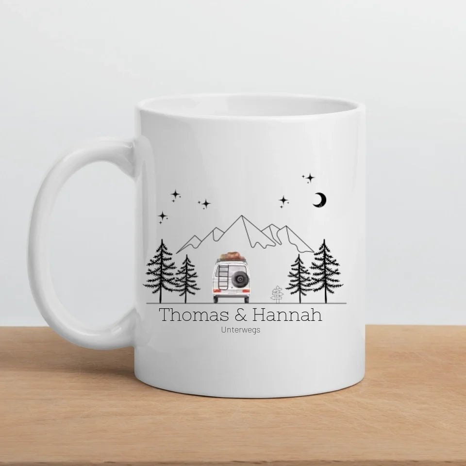 Emaille Tasse "Aquarell Camper" Little Mathilda Little Mathilda Emaille Tasse