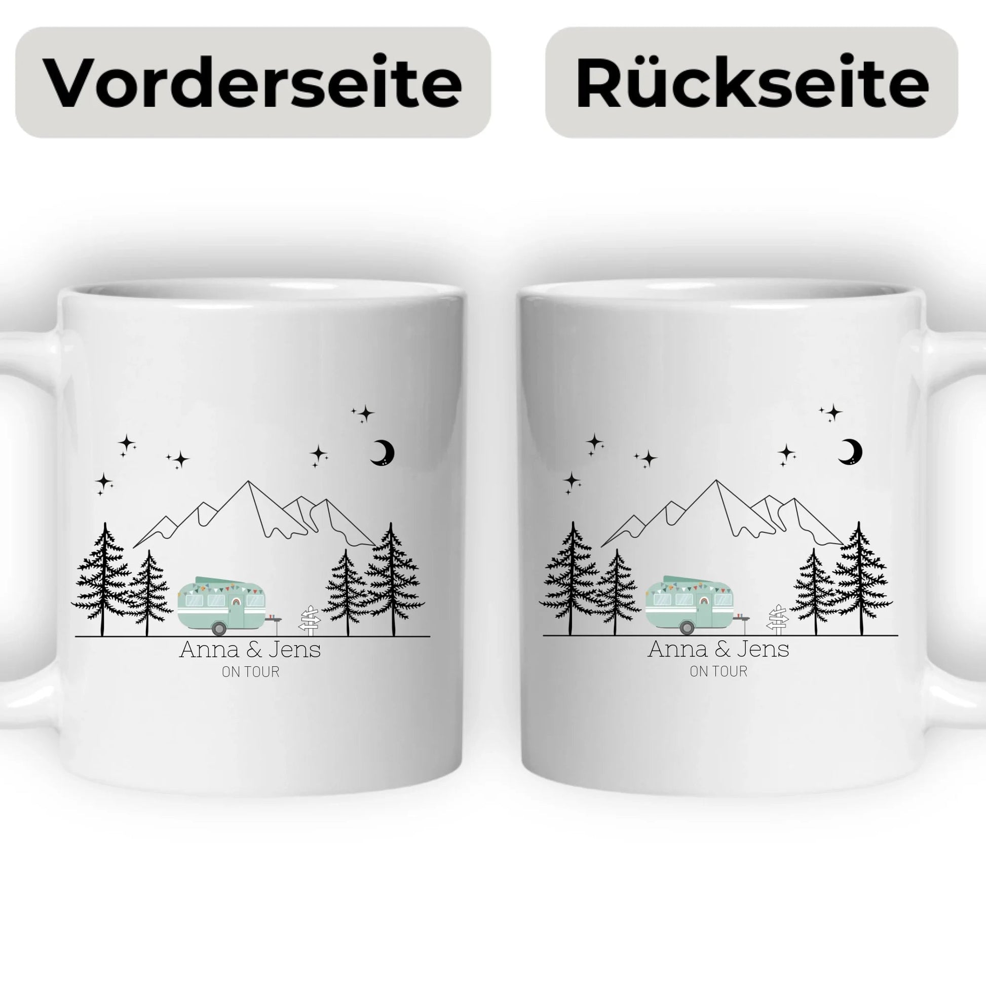 Emaille Tasse "Grüner Hippie" Little Mathilda Little Mathilda Emaille Tasse