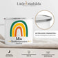 Grüne Regenbogen Emaille Tasse zur Erstkommunion Little Mathilda Little Mathilda Emaille Tasse