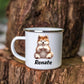 Hundetasse mit Namen Little Mathilda Little Mathilda Emaille Tasse