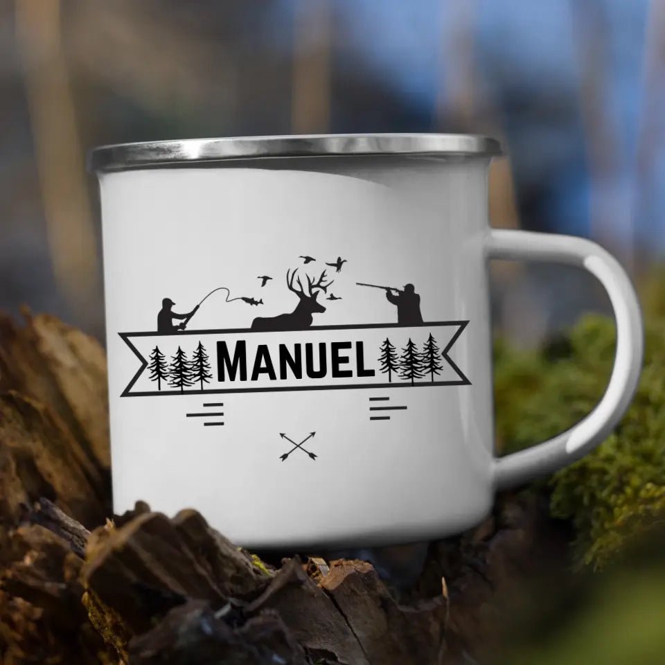 Jäger - und Angler Tasse mit Namen Little Mathilda Little Mathilda Emaille Tasse