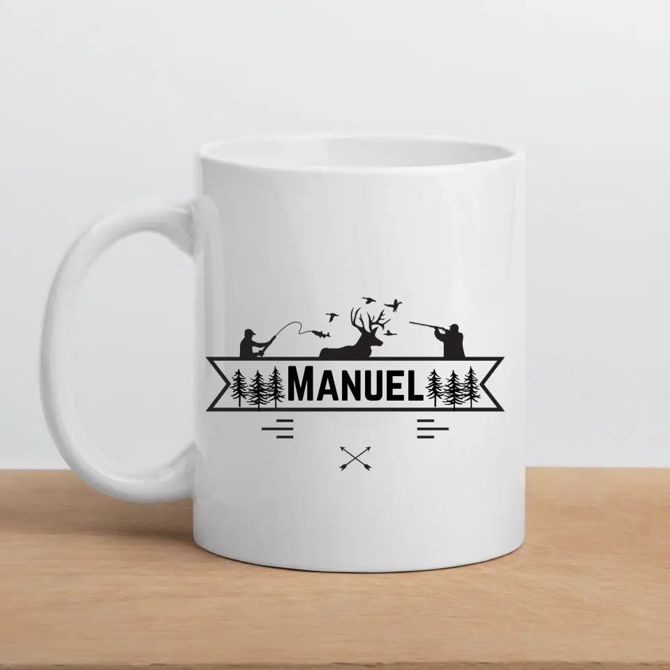 Jäger - und Angler Tasse mit Namen Little Mathilda Little Mathilda Emaille Tasse