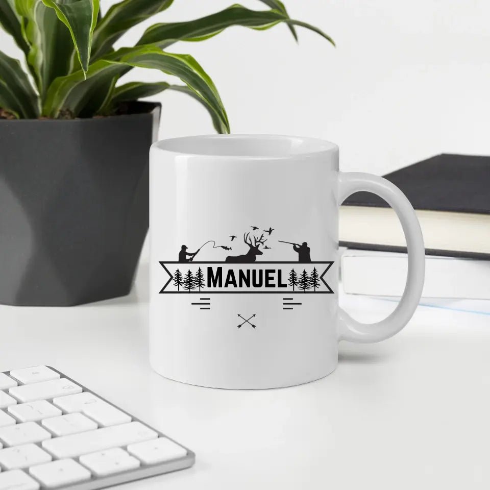 Jäger - und Angler Tasse mit Namen Little Mathilda Little Mathilda Emaille Tasse