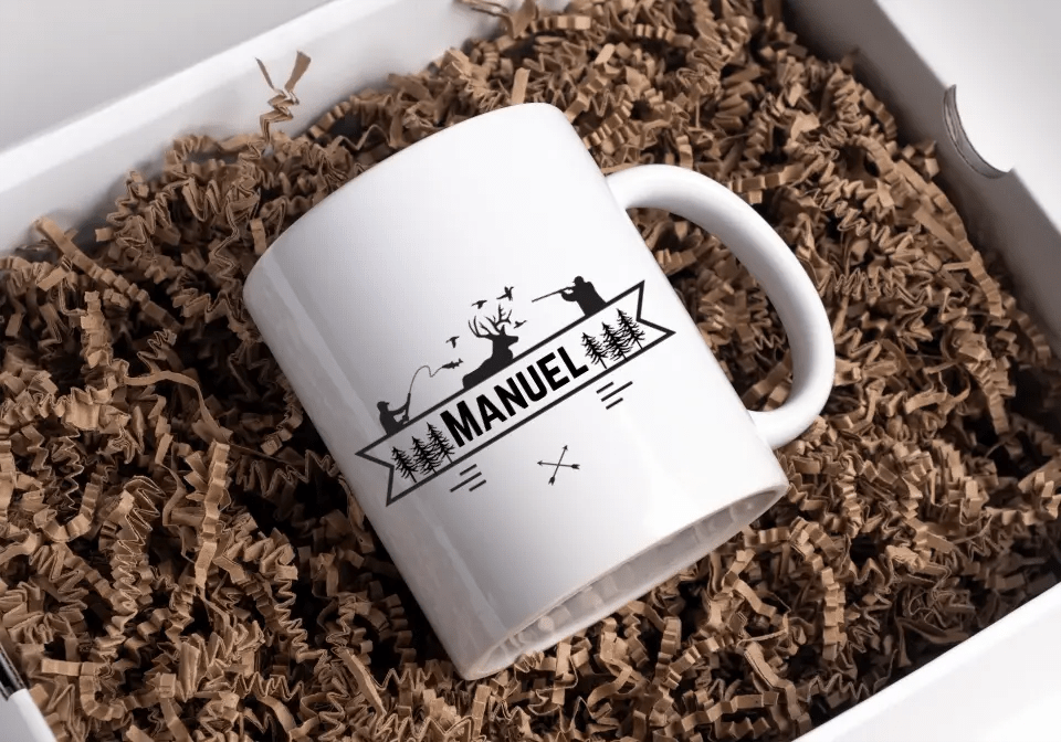 Jäger - und Angler Tasse mit Namen Little Mathilda Little Mathilda Emaille Tasse
