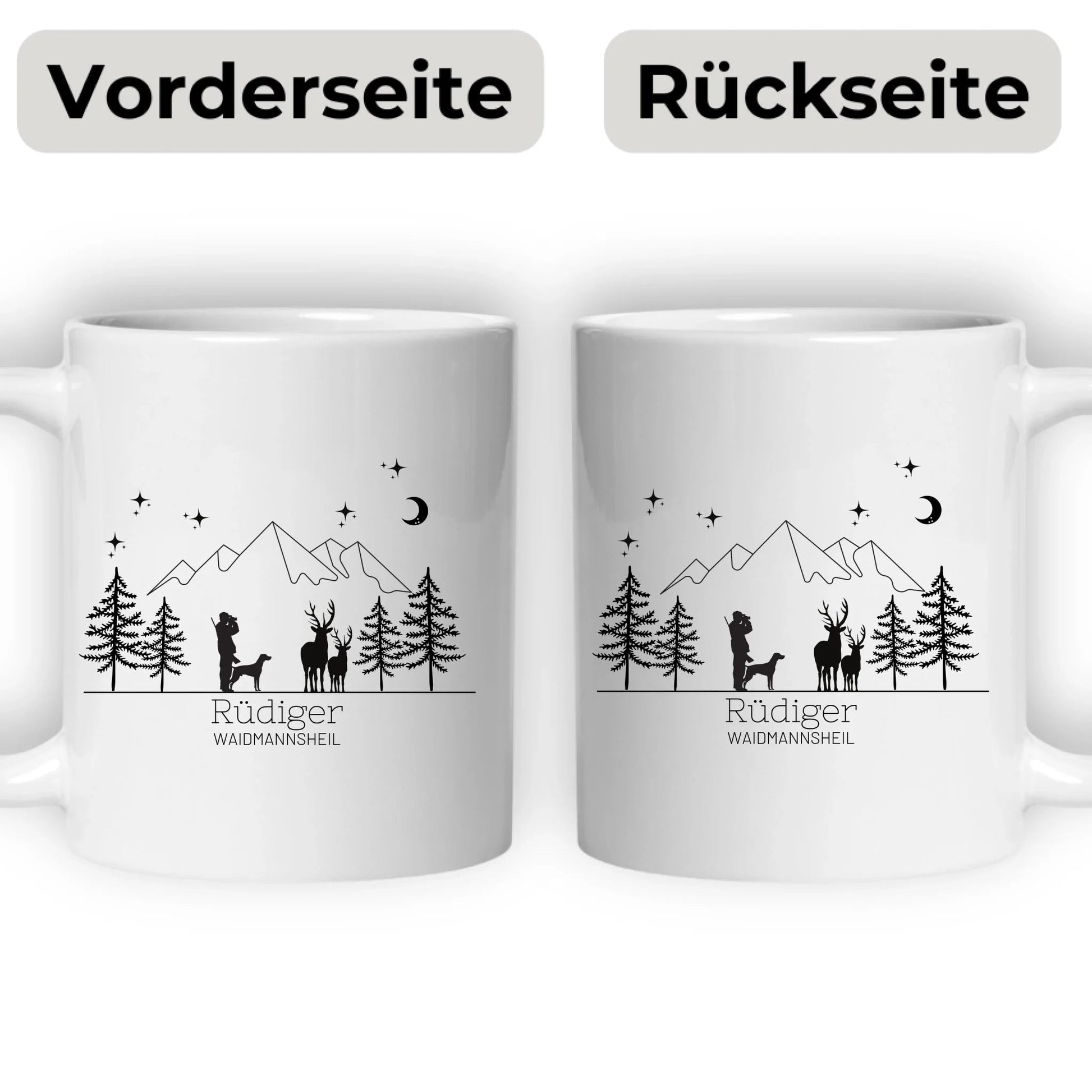 Jägertasse mit Hund und Hirsch Little Mathilda Little Mathilda Emaille Tasse