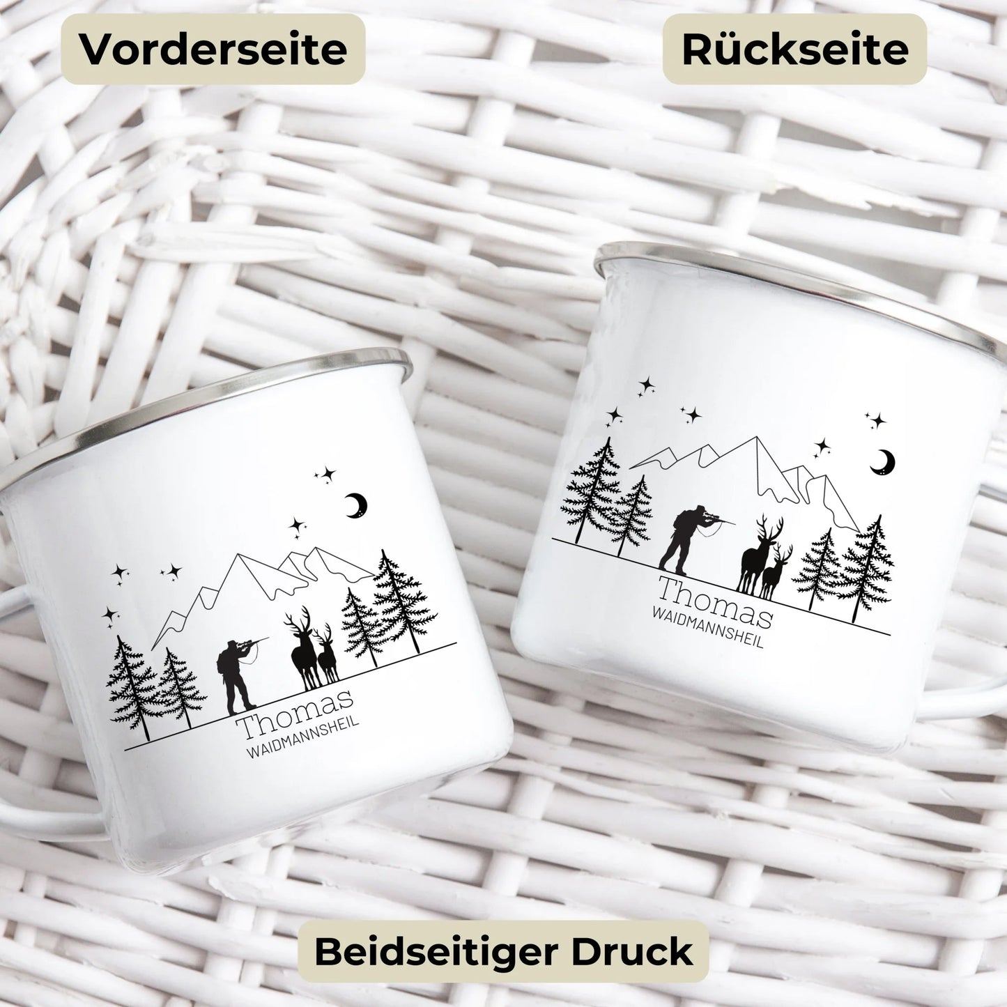 Jägertasse mit Namen Little Mathilda Little Mathilda Emaille Tasse