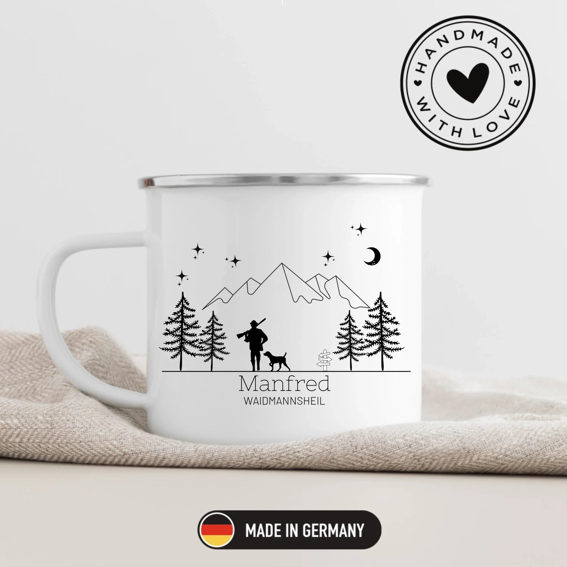 Jägertasse Waidmannsheil Little Mathilda Little Mathilda Emaille Tasse