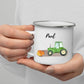 Kindertasse Traktor im Heu Little Mathilda Little Mathilda Emaille Tasse