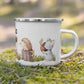 Kindertasse Waldtiere mit Namen Little Mathilda Little Mathilda Emaille Tasse