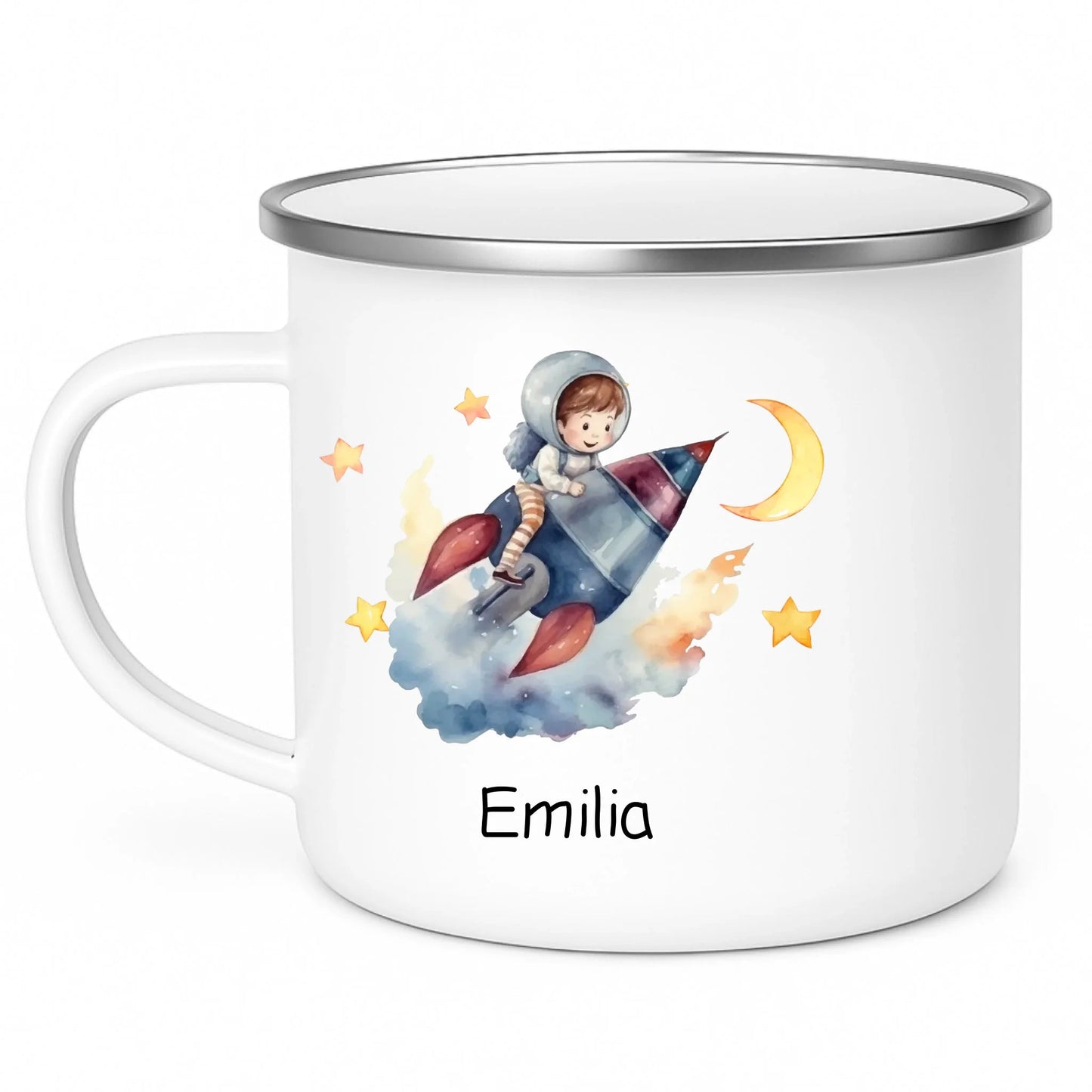 Mondflieger Rakete Little Mathilda Little Mathilda Emaille Tasse