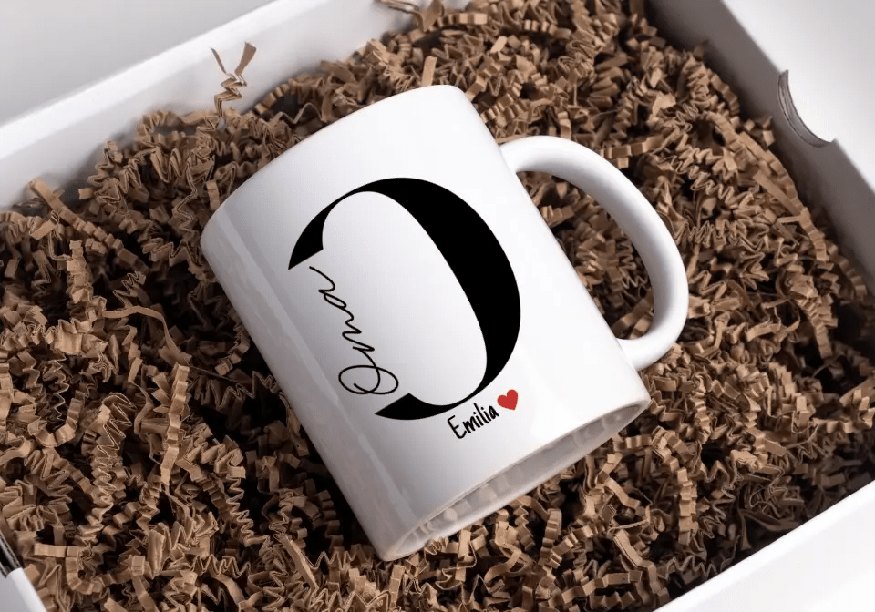 Oma - Tasse mit Namen der Enkelkinder Little Mathilda Little Mathilda Emaille Tasse